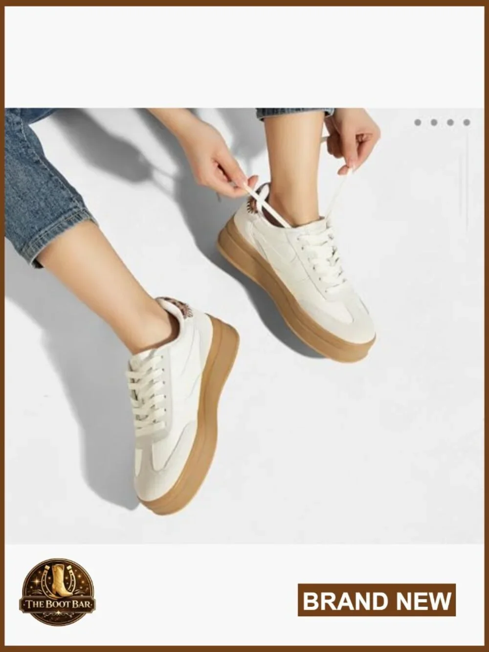 Retro Platform Sneakers - Thick Gum Sole Casual Tennis Skate Shoes